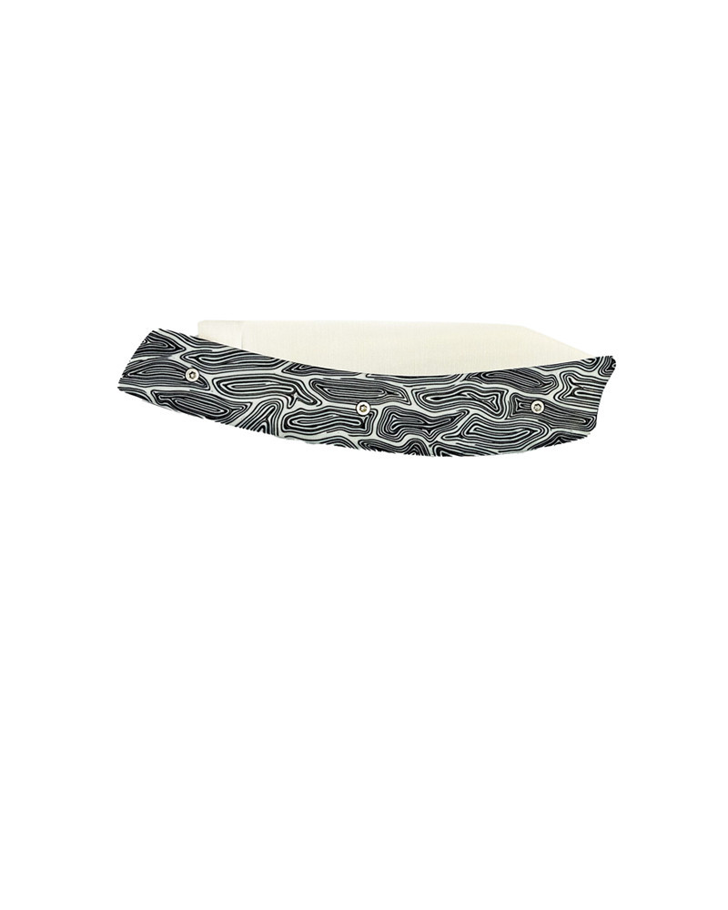 Couteau G10 esprit vagues | Design bleu/noir - Tokou Coutelier